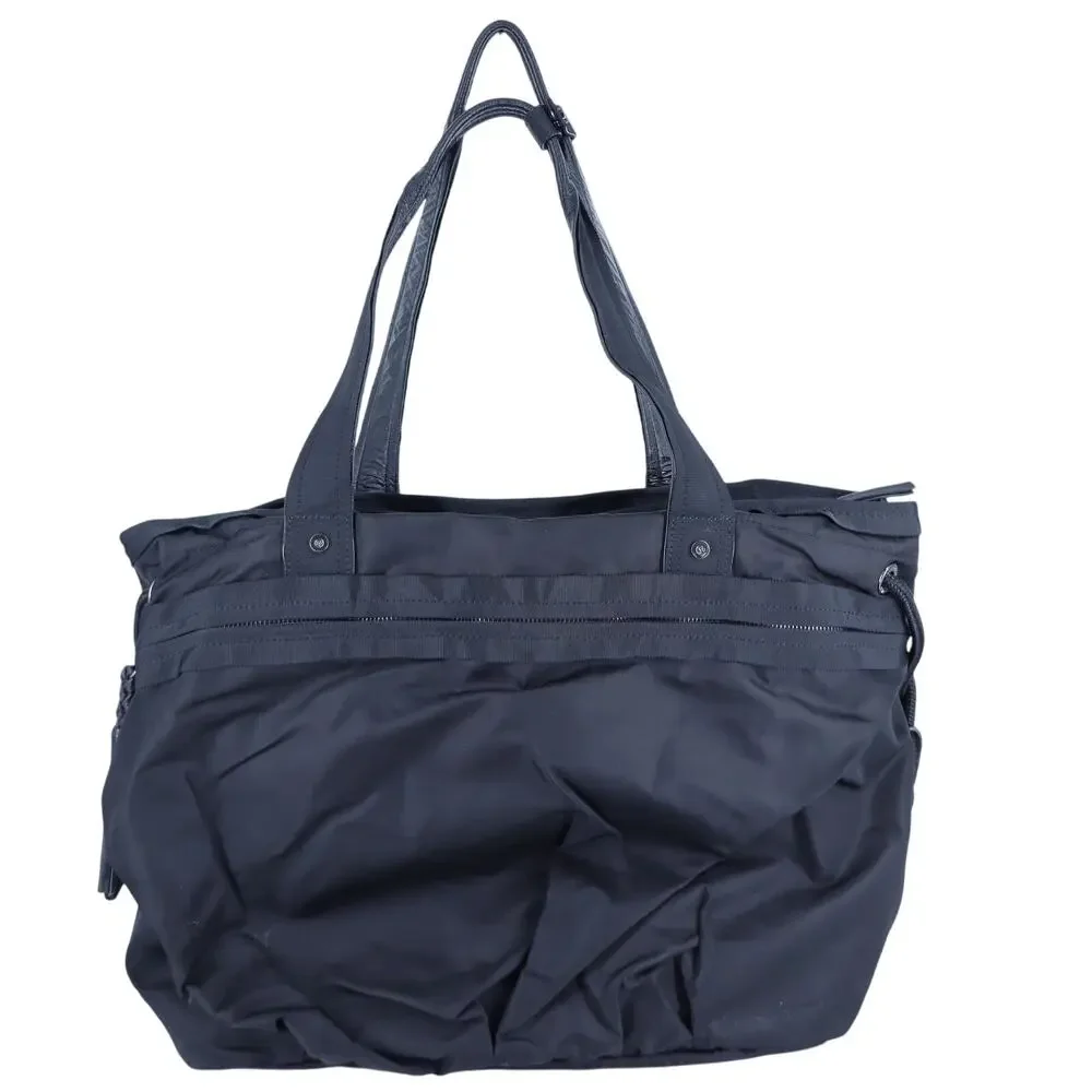Lululemon Om Tote Black 3-Section Nylon Gym Bag Lightweight Water Resistant